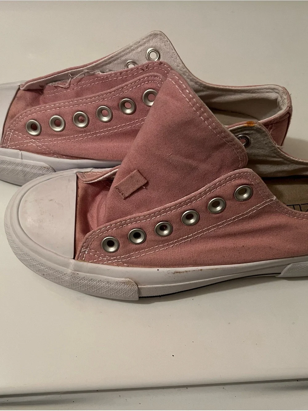No Boundaries Dusty Pink Slip-On Canvas Sneakers